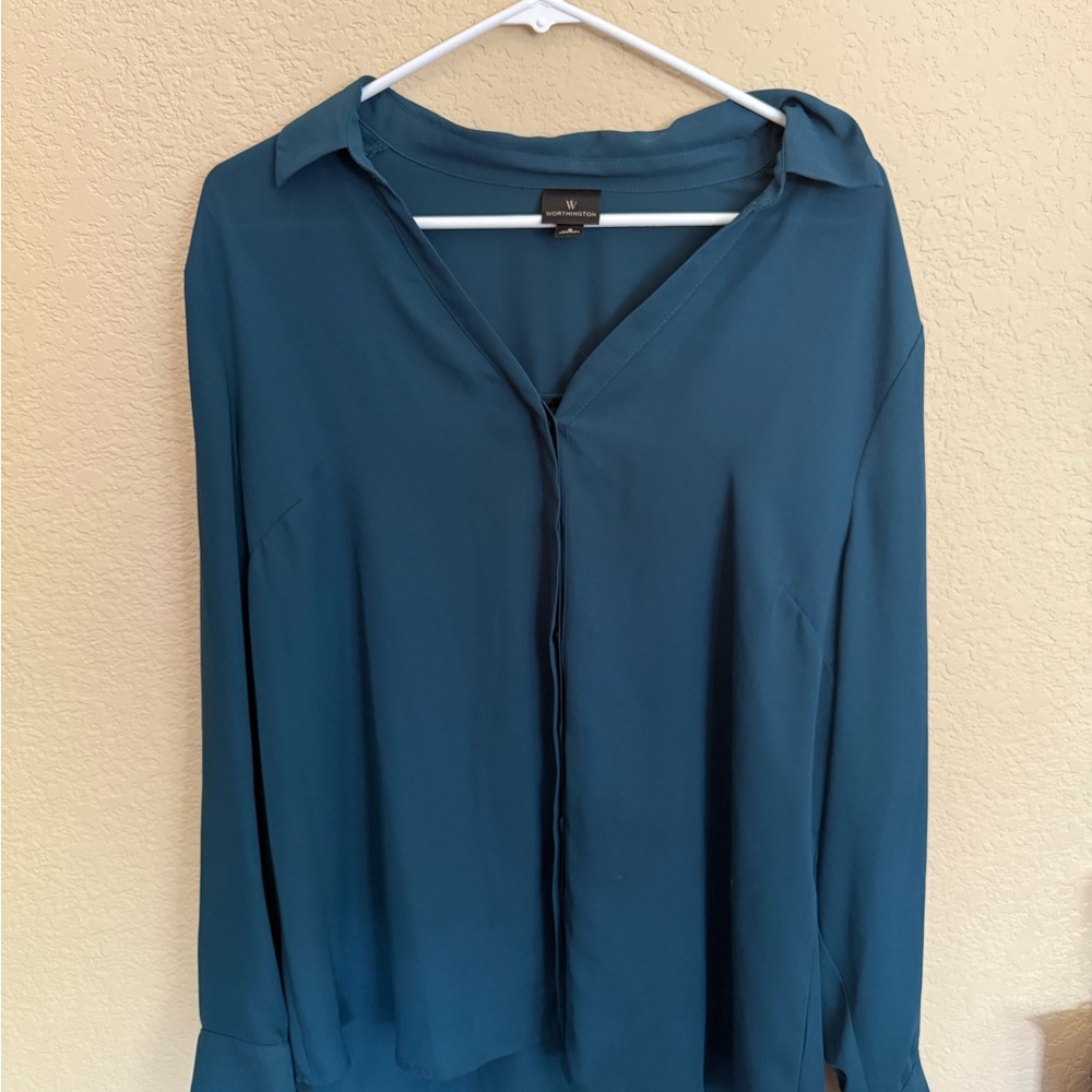 Elegant Teal Blouse